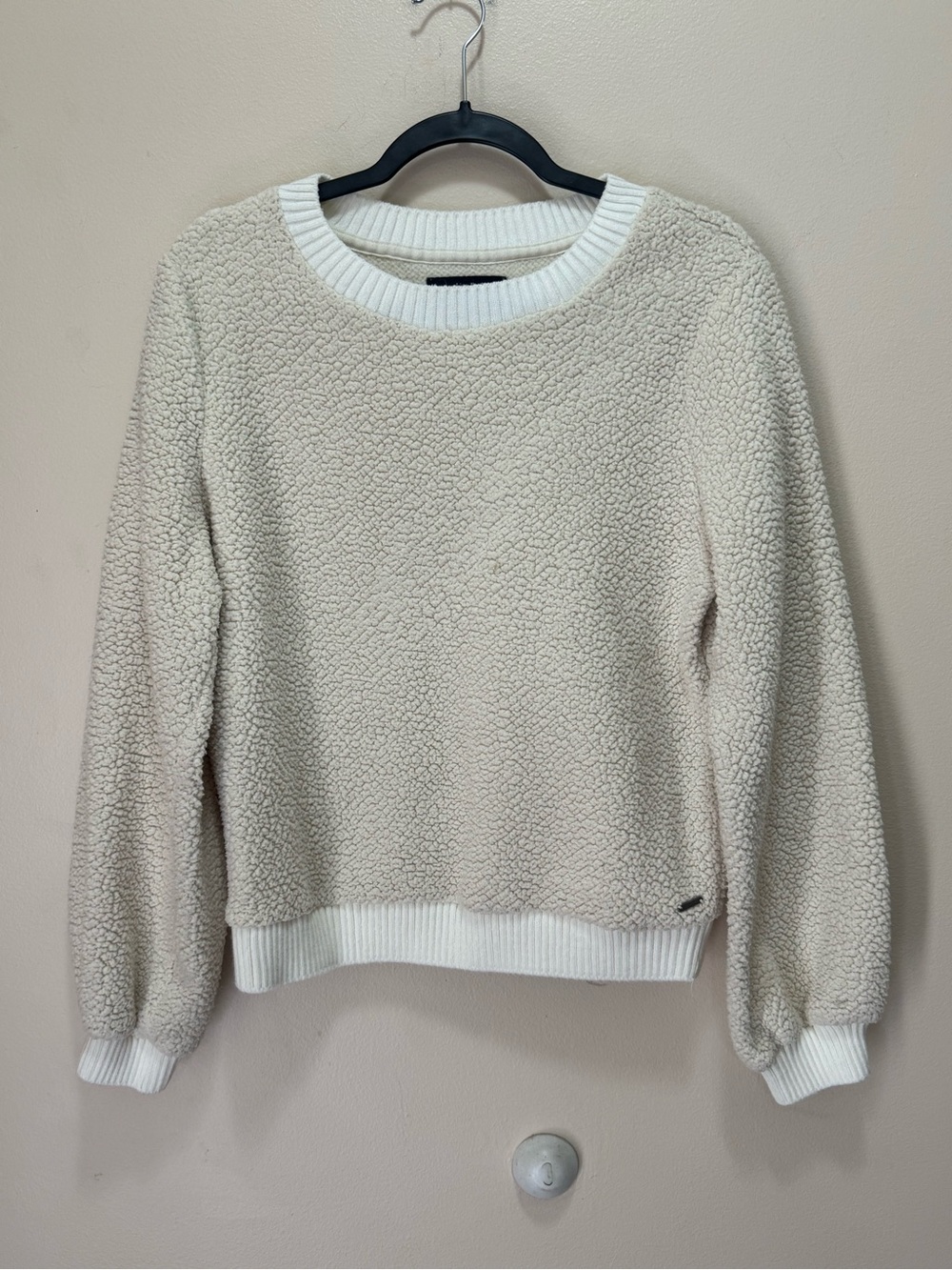 Abercrombie & Fitch Plush Crewneck Sherpa Sweater